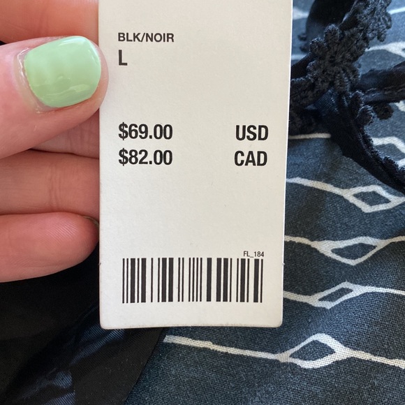 NWT Black Sheer Top - Picture 4 of 5